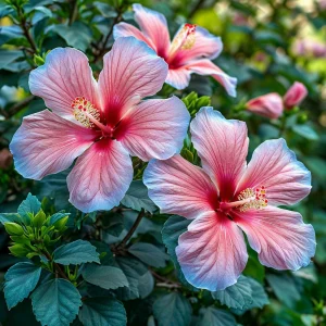 Гибискус садовый Тропикал Сан купить по цене от 293р. в интернет-магазине «Посадика» с доставкой почтой в в Москве и по всей России – [изображение №1].